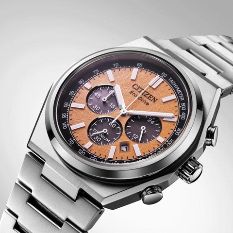 Tổng Quan Citizen Zenshin Eco-Drive Super Titanium Chronograph CA4610-85Z cam