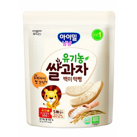 Bánh gạo hữu cơ ILdong Hàn Quốc vị gạo trắng 30g