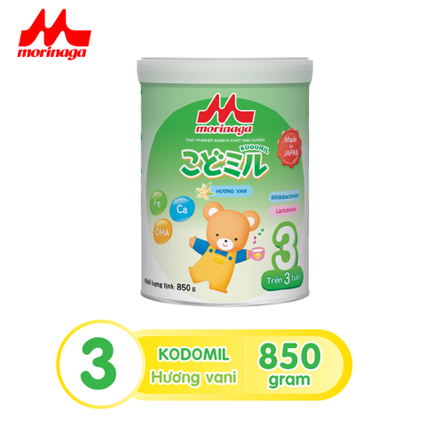 Kodomil hương vani 850g (số 3 dành cho bé từ 3 tuổi trở lên)