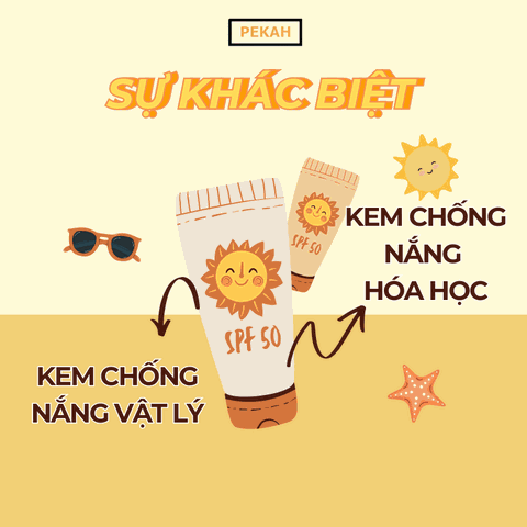 Kem chống nắng vật lý khác gì với kem chống nắng hóa học