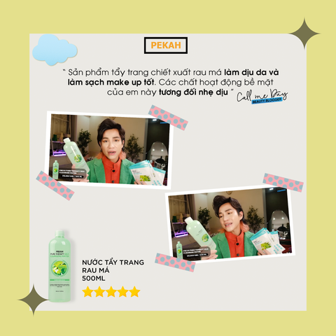 REVIEW 2 LOẠI NƯỚC TẨY TRANG QUỐC DÂN NHÀ PEKAH