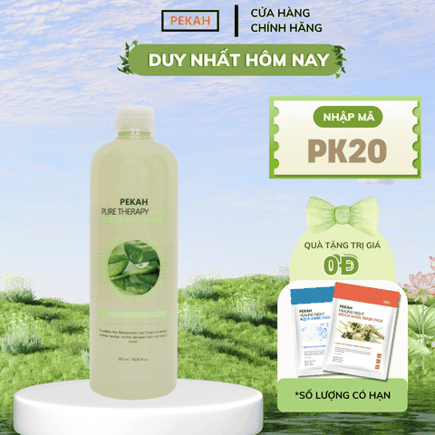 Nước Tẩy Trang Làm Sạch Da , Cấp Ẩm Và Dịu Nhẹ Chiết Xuất Lô Hội Dành Cho Da Khô PEKAH 500ML - PEKAH Pure  Therapy  Aloe Cleansing Water 500ML