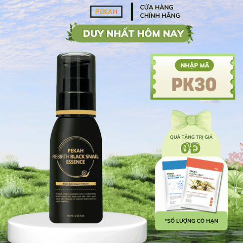 Tinh Chất Dưỡng Ẩm Phục Hồi , Tăng Đàn Hồi Da Ốc Sên PEKAH - PEKAH Rebirth Black Essence