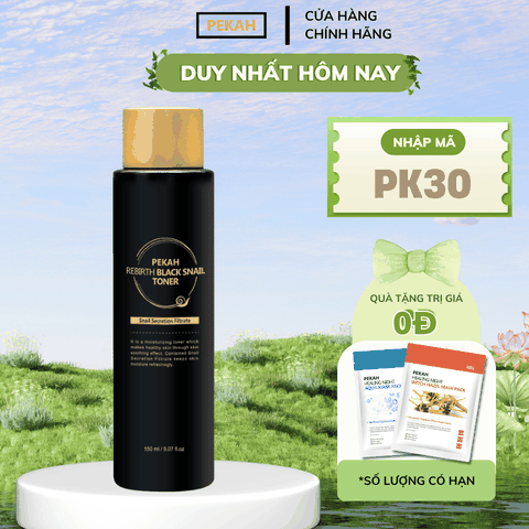 Nước Hoa Hồng Tái Tạo Da Ốc Sên PEKAH - PEKAH Rebirth Black Snail Toner