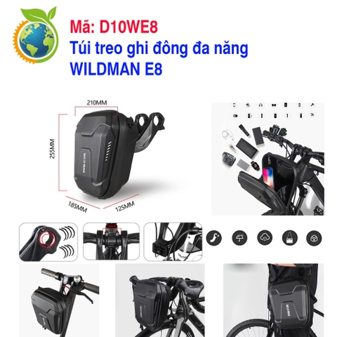 Túi treo ghi đông đa năng vân Carbon WILD MAN E8