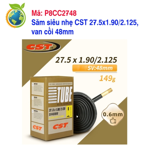 Săm siêu nhẹ CST 27.5x1.90/2.125, van cối 48mm