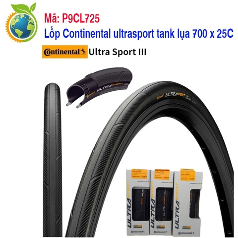 Lốp Continental ultrasport III tem vàng 700 x 25C