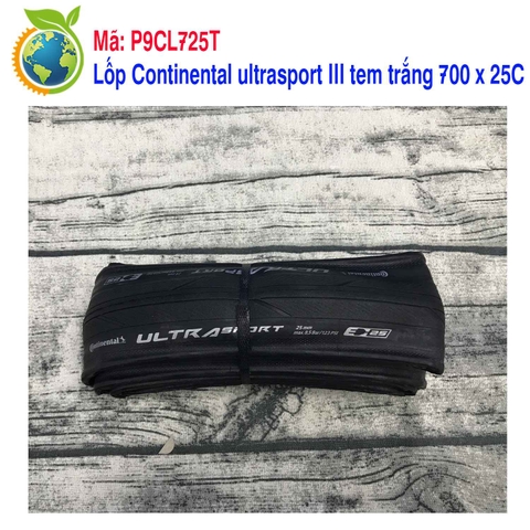 Lốp Continental ultrasport III tem trắng 700 x 25C