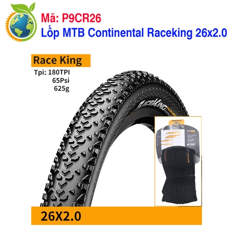 Lốp MTB Continental Raceking 26x2.0