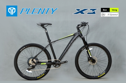 Xe đạp địa hình PLENTY X3: Khung Nhôm 17'', Phuộc Khí, Phanh dầu, Group Shimano SLX M7000 11 tốc độ, Lốp Maxxis 26x1.95