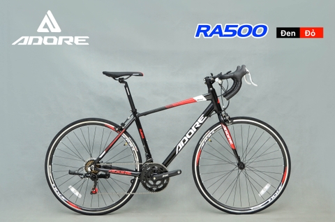 Xe đạp đua ADORE RA500: Khung Nhôm, Group SHIMANO 2x7 tốc độ, Đùi đĩa nhôm PROWHEEL, Vành Nhôm 2 lớp, Lốp CST 700x23C