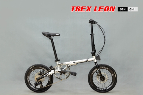 Xe đạp gấp TREX LEON: Khung càng thép CHROMOLY, Group SENSAH MX9 9 tốc độ, Líp thả SUGEK, Lốp KENDA 16x1 3/8