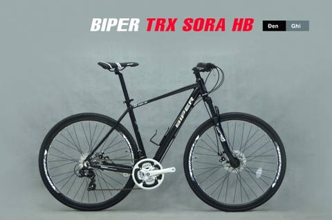 Xe đạp touring BIPER TRX SORA HB Khung NHÔM, Phuộc giảm xóc, Group SHIMANO 3x8 tốc độ, Lốp 700x28c