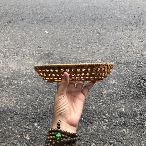 Khay mây đựng bánh mì, khoai tây xinh xắn - Dĩa bánh kẹo trưng bày