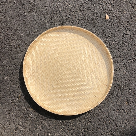 Mẹt trắng to 60cm cạp mây - Mẹt tre đựng đồ trang trí decor thân thiện môi trường