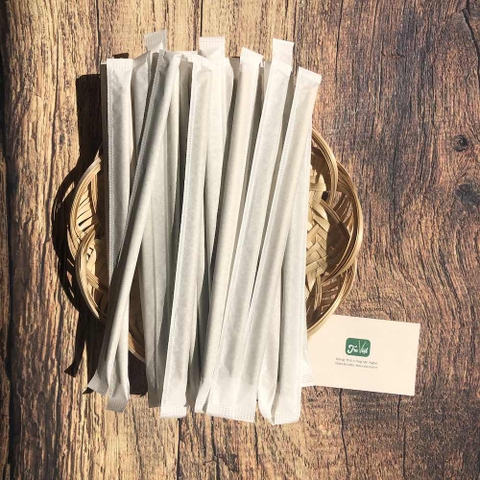 Combo 200 Ống Hút Cỏ Bọc Giấy cho quán ăn/ nhà hàng/ khách sạn