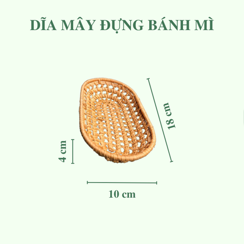 Khay mây đựng bánh mì, khoai tây xinh xắn - Dĩa bánh kẹo trưng bày