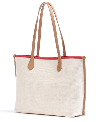 PHỤ KIỆN CHÍNH HÃNG - Túi Nữ Love Moschino Sporty love Tote bag cotton beige/red - JC4061PP1GLH1-10A