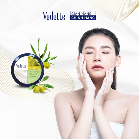 Kem massage mặt và body Olive Vedette 145ml nuôi dưỡng và củng cố hàng rào bảo vệ da, giúp da mềm mượt và căng mịn, thư giãn như ở spa. Kem massage mặt và body Olive Vedette 145ml nuôi dưỡng và củng cố hàng rào bảo vệ da, giúp da mềm mượt và căng mịn, thư giãn như ở spa.