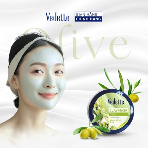 Mặt nạ đất sét Vedette Olive 145g hút dầu thừa và chất bẩn trên da, nuôi dưỡng làn da. Dùng cho mọi loại da. Mặt nạ đất sét Vedette Olive 145g hút dầu thừa và chất bẩn trên da, nuôi dưỡng làn da. Dùng cho mọi loại da.