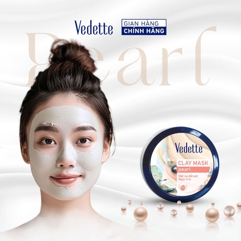 Mặt nạ đất sét Vedette Ngọc Trai 145g hút dầu thừa và chất bẩn trên da, giữ gìn vẻ tươi trẻ cho làn da. Dùng cho mọi loại da. Mặt nạ đất sét Vedette Ngọc Trai 145g hút dầu thừa và chất bẩn trên da, giữ gìn vẻ tươi trẻ cho làn da. Dùng cho mọi loại da.