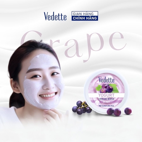 Mặt nạ sữa chua Vedette Nho 120ml dưỡng ẩm sâu và duy trì vẻ tươi trẻ cho làn da. Dùng cho mọi loại da. Mặt nạ sữa chua Vedette Nho 120ml dưỡng ẩm sâu và duy trì vẻ tươi trẻ cho làn da. Dùng cho mọi loại da.