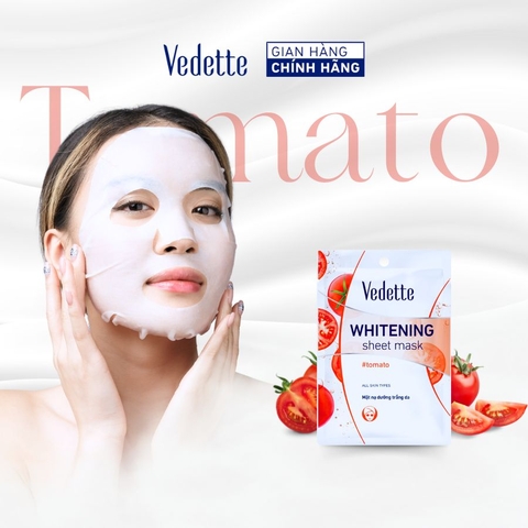 Mặt nạ giấy trắng da Vedette Cà Chua 22ml Mặt nạ giấy trắng da Vedette Cà Chua 22ml
