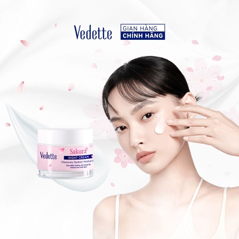 Kem đêm Dưỡng Ẩm Sáng Da Vedette Hương Hoa anh đào 50ml Kem đêm Dưỡng Ẩm Sáng Da Vedette Hương Hoa anh đào 50ml