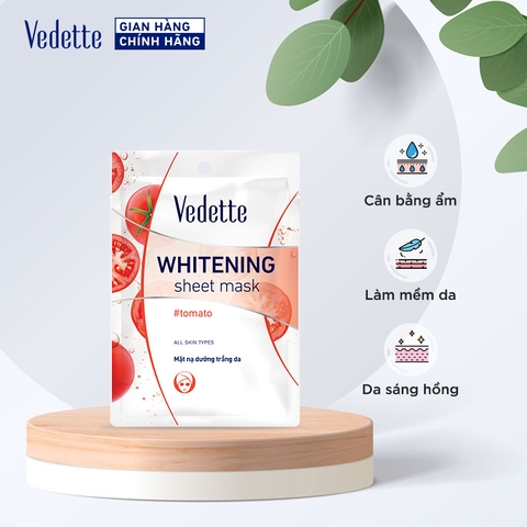 Mặt nạ giấy trắng da Vedette Cà Chua 22ml Mặt nạ giấy trắng da Vedette Cà Chua 22ml