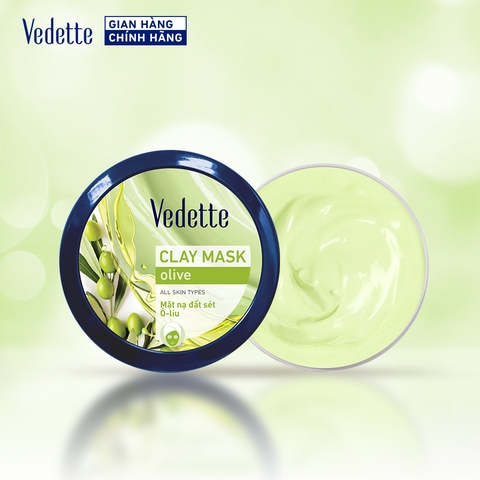 Mặt nạ đất sét Vedette Olive 145g hút dầu thừa và chất bẩn trên da, nuôi dưỡng làn da. Dùng cho mọi loại da. Mặt nạ đất sét Vedette Olive 145g hút dầu thừa và chất bẩn trên da, nuôi dưỡng làn da. Dùng cho mọi loại da.