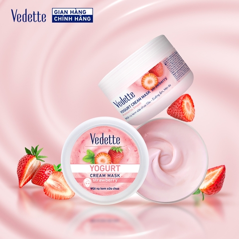 Mặt nạ sữa chua Vedette Dâu Tây 120ml dưỡng ẩm sâu và làm da láng mịn. Dùng cho mọi loại da. Mặt nạ sữa chua Vedette Dâu Tây 120ml dưỡng ẩm sâu và làm da láng mịn. Dùng cho mọi loại da.