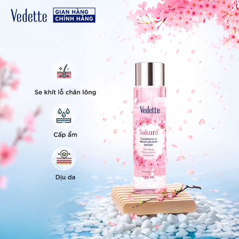 Toner Nước cân bằng dịu nhẹ Vedette Hương Hoa Anh Đào 150ml Toner Nước cân bằng dịu nhẹ Vedette Hương Hoa Anh Đào 150ml