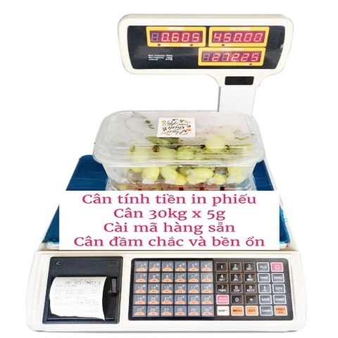 CÂN SIÊU THỊ JPT (15KG/30KG) IN HÓA ĐƠN