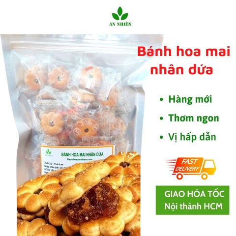 Bánh quy hoa mai nhân mứt dứa, khóm 250gr