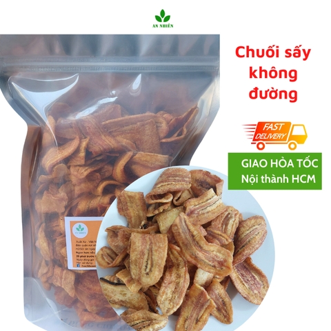 Chuối sấy giòn không đường gói 500g đồ ăn vặt An Nhiên