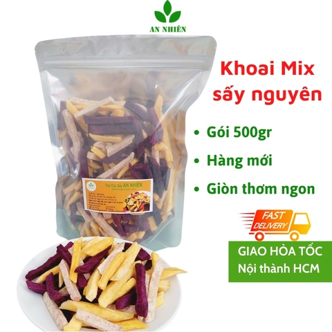 Mix 3 loại khoai sấy Hàng Nguyên An Nhiên 500g