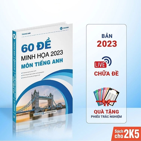 Sách Bộ đề minh họa 2023 môn Tiếng Anh cô Trang Anh