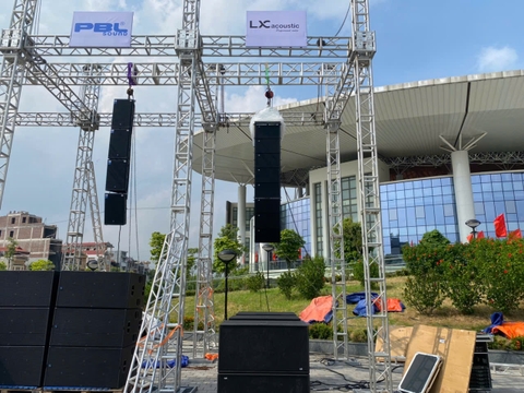 Dàn Line array Thương Hiệu Lx acoustic demo tại Đông Anh_Hà Nội 2023