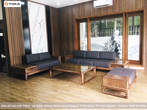 Bàn giao nội thất gỗ óc chó tại gia đình chị Yến - khu độ thị Đồng Bẩm, tp Thái Nguyên