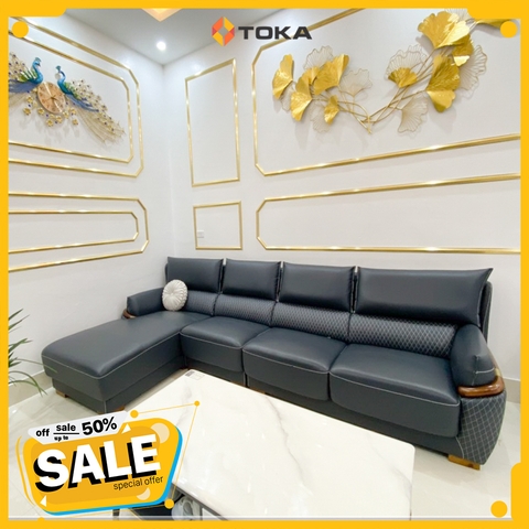 Sofa da nhập khẩu nâng tầm đẳng cấp không gian sống hiện đại