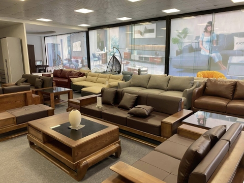 Sang trọng với sofa gỗ tự nhiên cho không gian sống