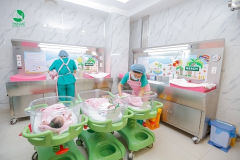 Quy trình tắm trẻ sơ sinh tại Bệnh viện Đa khoa quốc tế Thu Cúc