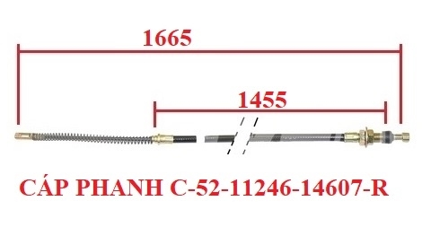 CÁP PHANH TAY TCM C-52-11246-14607-R