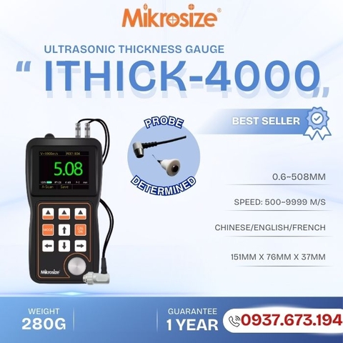 Máy đo độ dày siêu âm iThick-4000