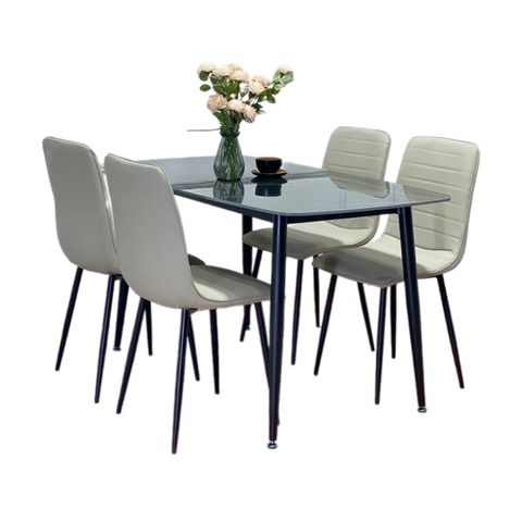 Bộ bàn ăn 4 ghế mặt đá giá rẻ BBA-07
