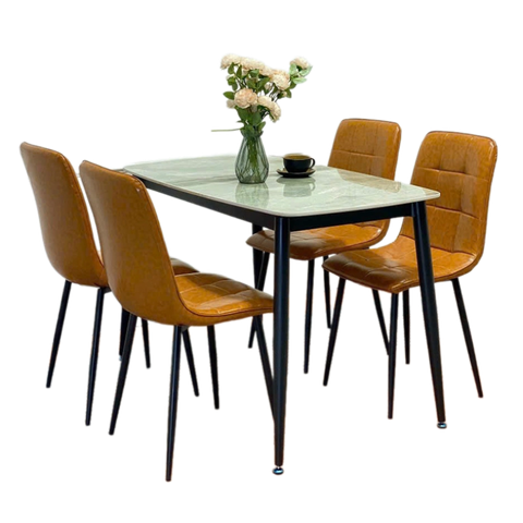 Bộ bàn ăn 4 ghế TPHCM mặt đá hiện đại BBA-78