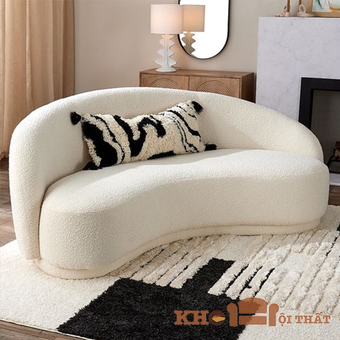 Băng sofa cong vải lông cừu GSB-10