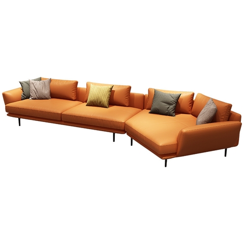 Ghế sofa góc L da microfiber bền bỉ SFL-13