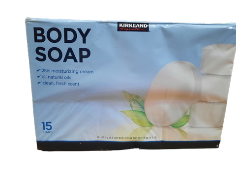 Xà bông tắm dưỡng ẩm Kirkland Signature Body Bar Soap ( lốc 15 cục)