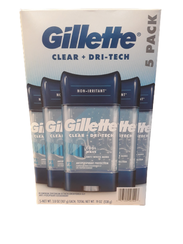 Gel Khử Mùi Nam Gillette Advanced Clear Gel Antiperspirant 5/3.8oz ( Lốc 5 Chai)
